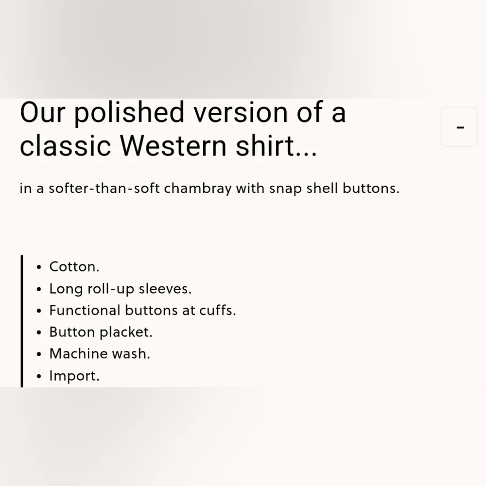 ❤️ J CREW CHAMBRAY WESTERN SHIRT / TOP WITH SNAP SHELL BUTTONS, 6 - Picture 10 of 11